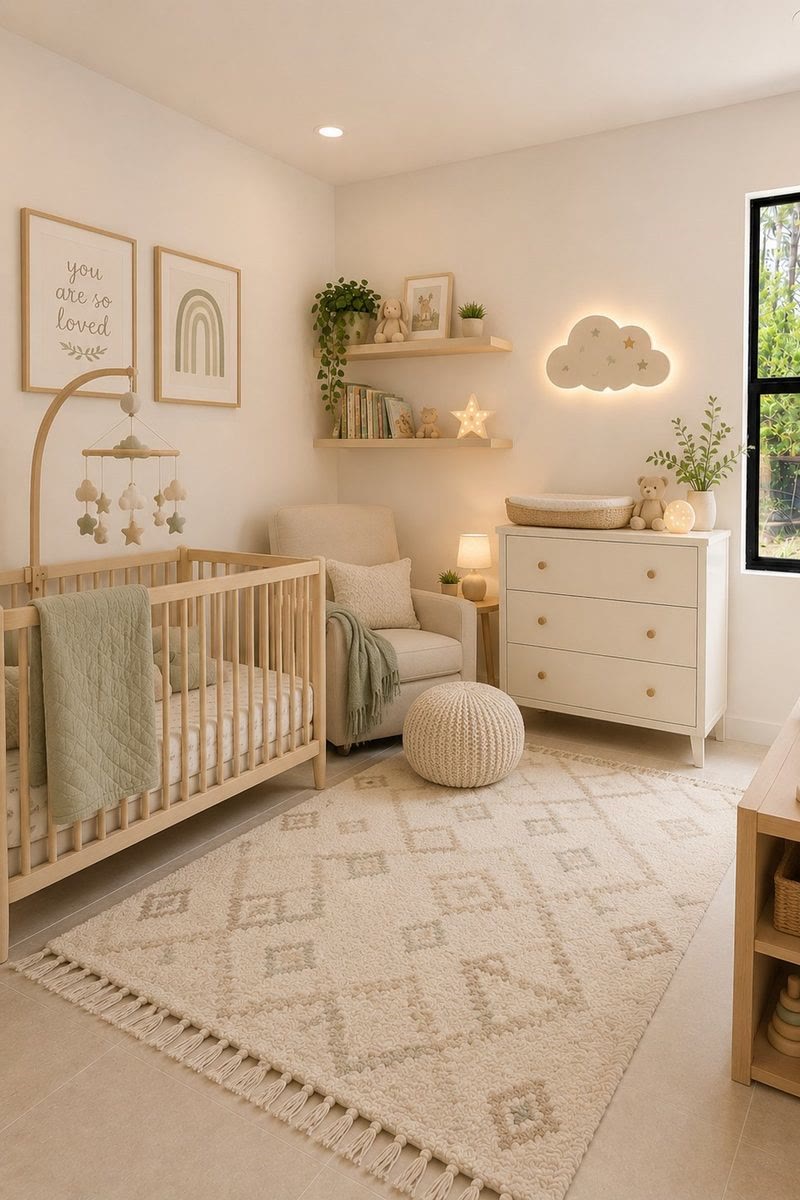 Secondary bedroom with a window and virtually staged furniture